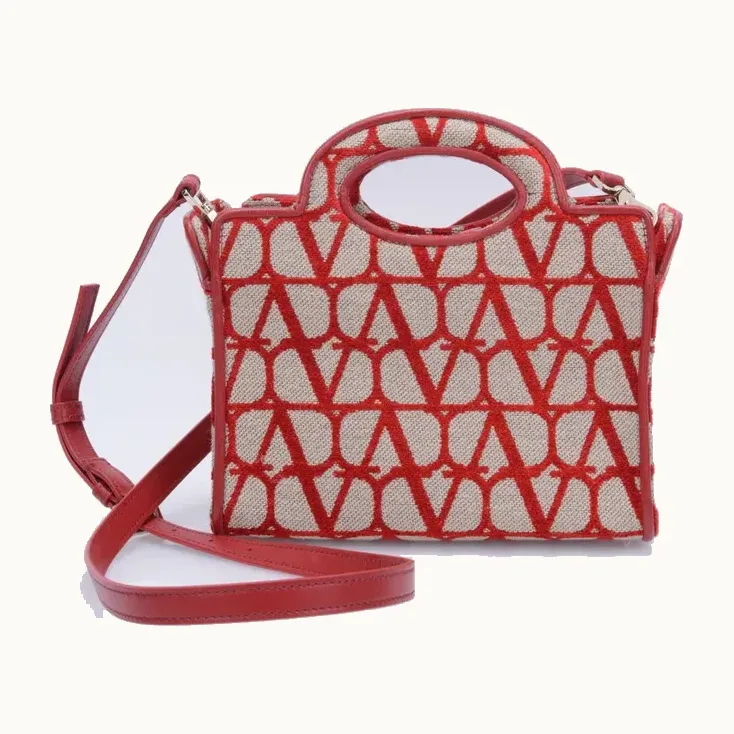 Bolso Valentino Le Troisième Mini Toile Rojo