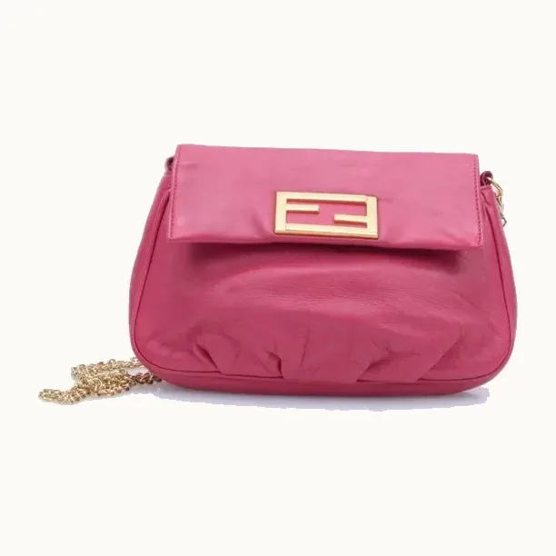 Bolso Crossbody Fendi Fendista Rosa