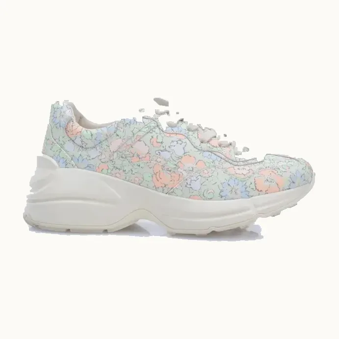 Zapatos Gucci Rhyton Liberty London Verdes, Talla 36.5