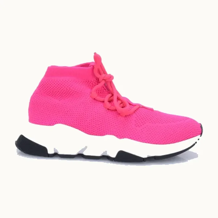 Zapatos Balenciaga Speed Lace Up Rosas, Talla 36