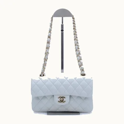 Bolso Crossbody Chanel Classic Double Small Smooth Gris