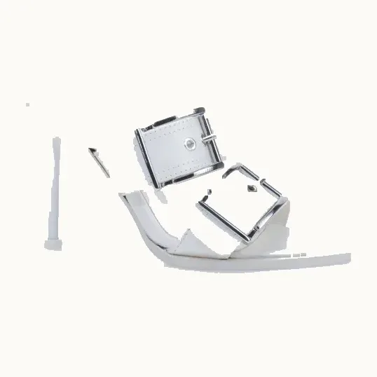 Zapatos Alexander McQueen Double Buckle T-100 Blancos, Talla 36