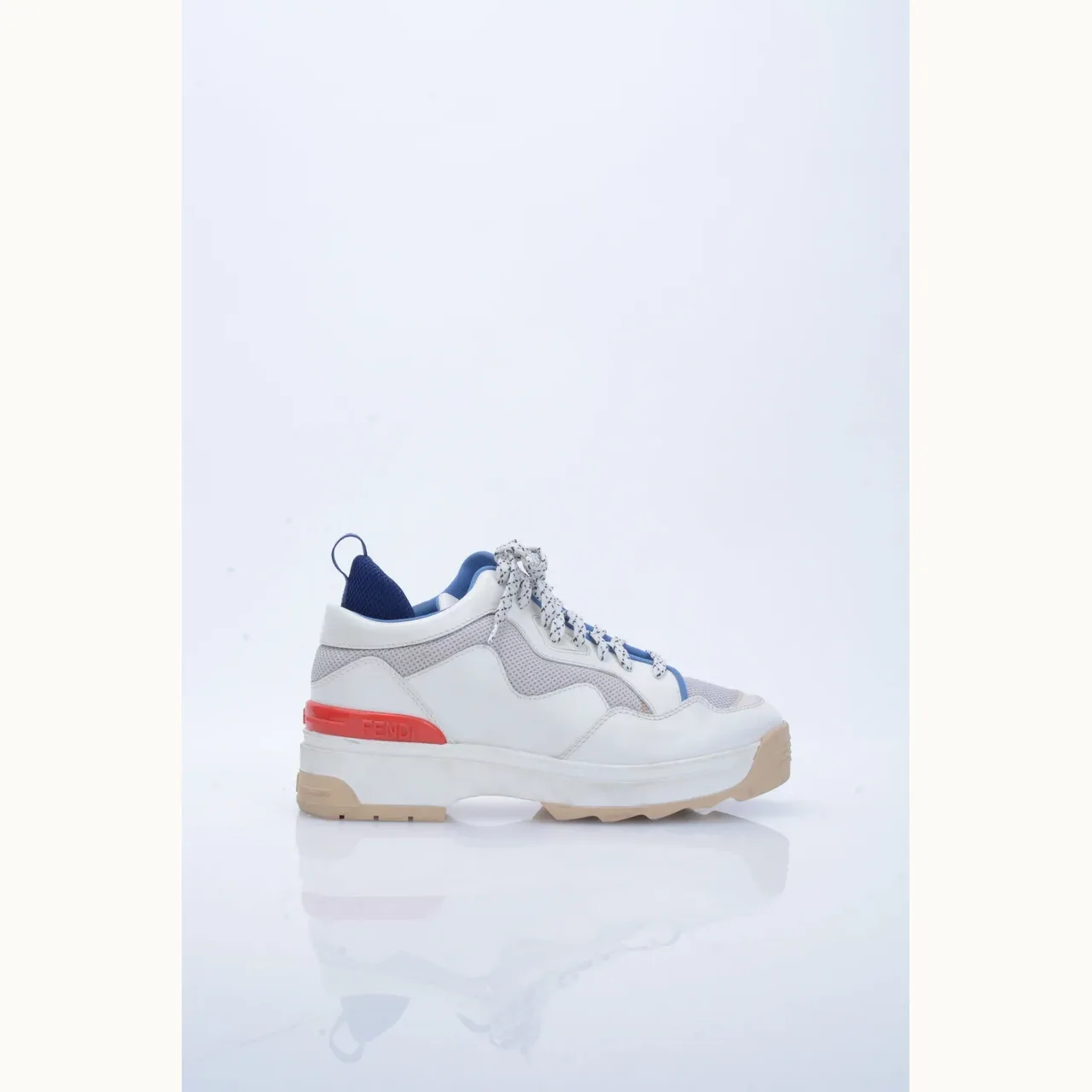 Tenis Fendi Mid Color Block Blancos, Talla 40