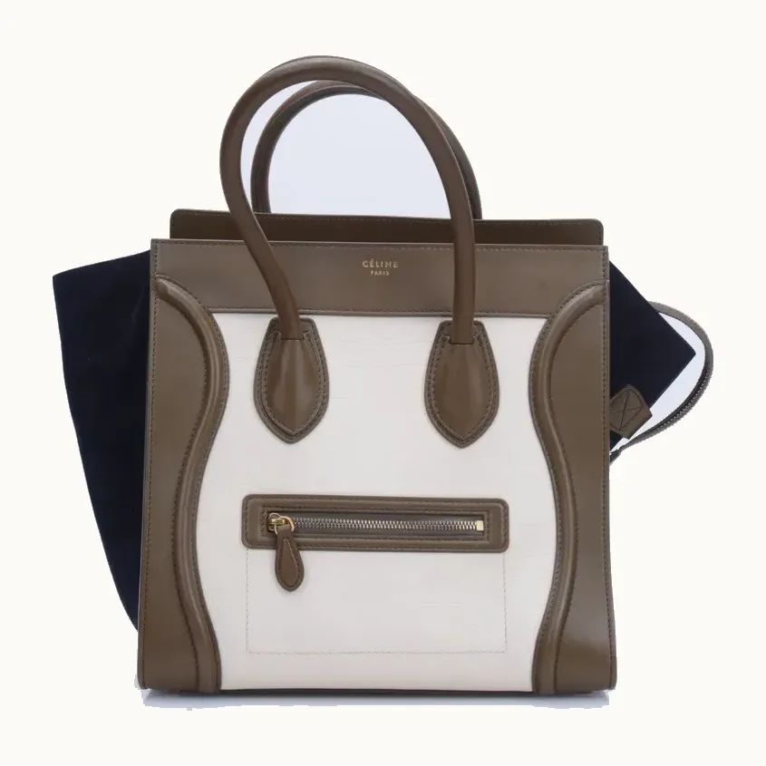 Bolso Céline Luggage Mini Tricolor Beige