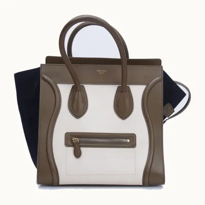Bolso Céline Luggage Mini Tricolor Beige