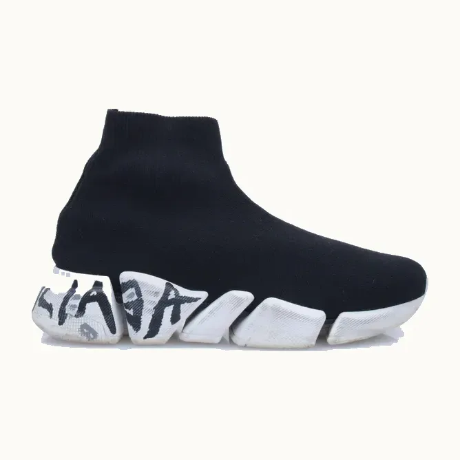 Zapatos Balenciaga Speed Graffiti 2.0 Negros, Talla 36, KV-2523