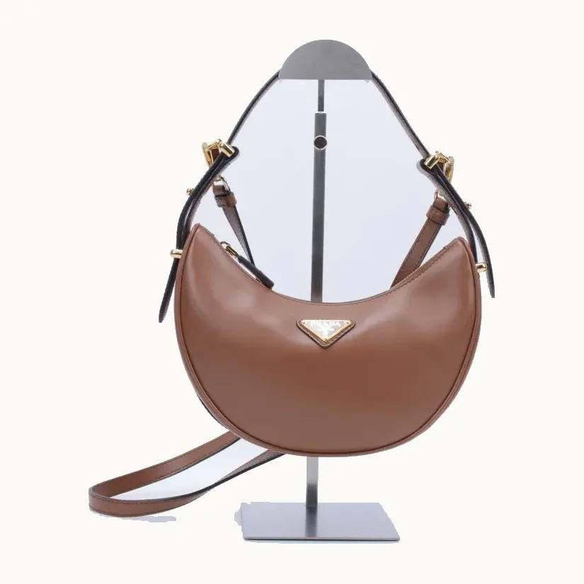 Bolso de Hombro Prada Arqué Mini Camel