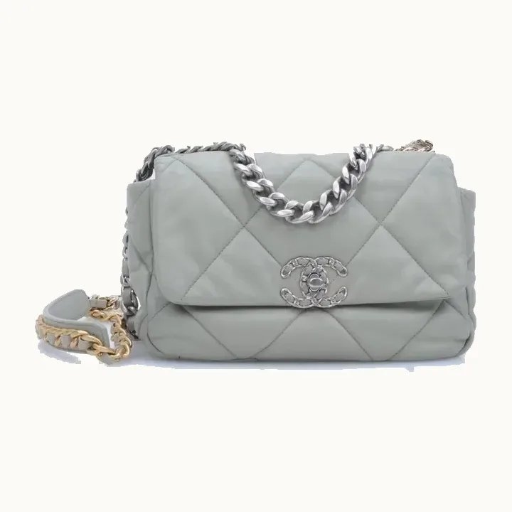 Bolso Crossbody Chanel 19 Medium Gris
