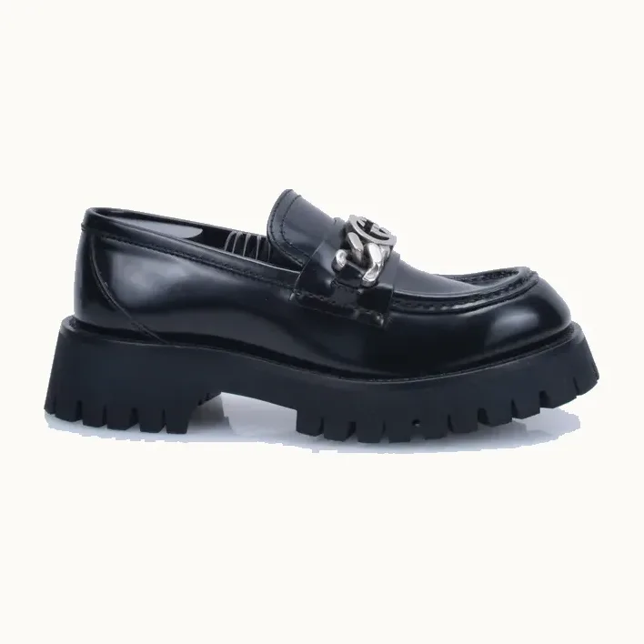 Zapatos Gucci Interlocking Negros, Talla 35.5