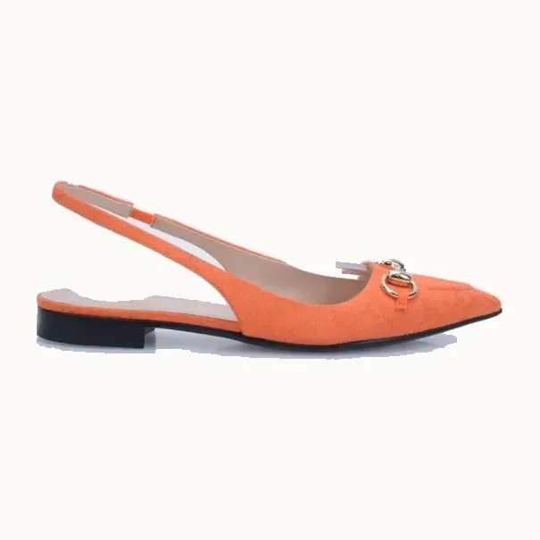 Slingbacks Gucci Horsebit 1955 Naranjas, Talla 36