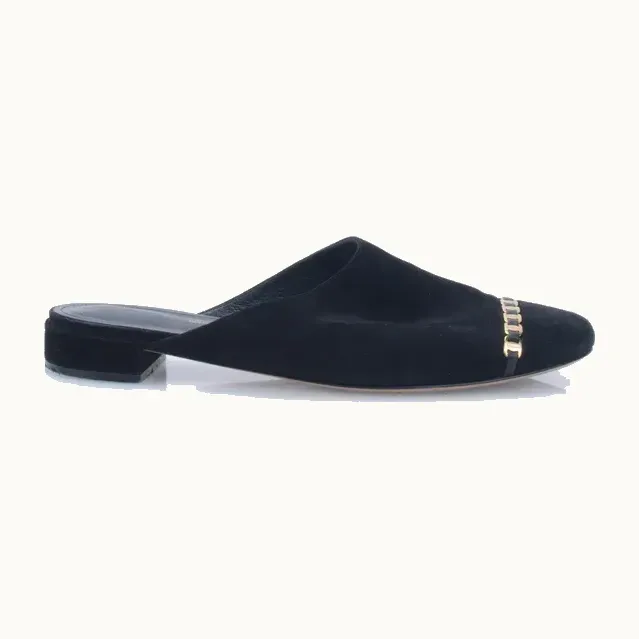 Zapatos Salvatore Ferragamo Muggia Suede Negros, Talla 36.5