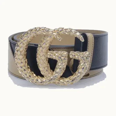Gucci Double Textured Striped Nude, Talla 85