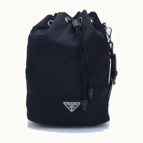 Prada Leather Re-Nylon Pouch Black