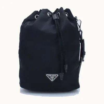 Pouch Prada Piel Re-Nylon Negro