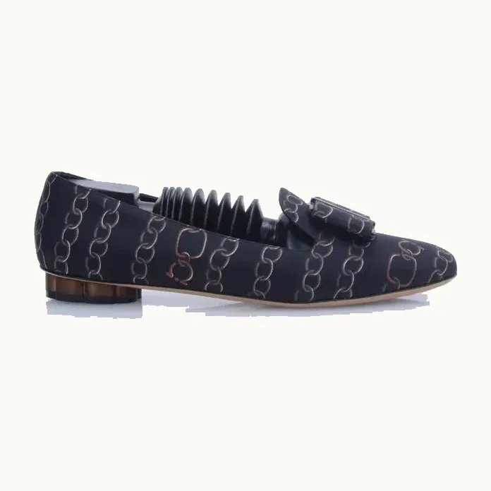 Zapatos Salvatore Ferragamo Sarno Bow Estampado, Talla 36