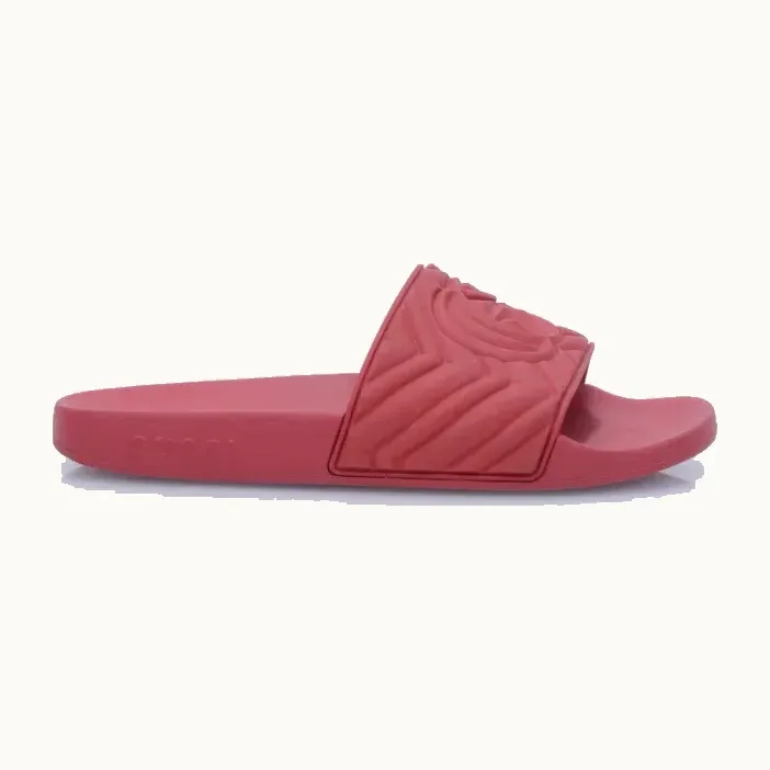 Sandalias Slide Gucci Matelasse Rojas, Talla 38
