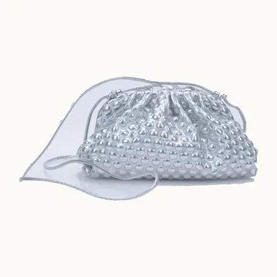 Bolso Bottega Veneta Mini Bubble Wrap Plateado