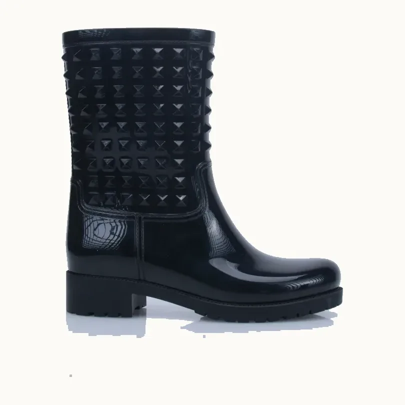 Zapatos Valentino Rockstud Rubber Negros, Talla 39