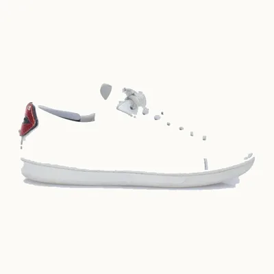 Saint Laurent Court Lips Shoes White, Size 37.5