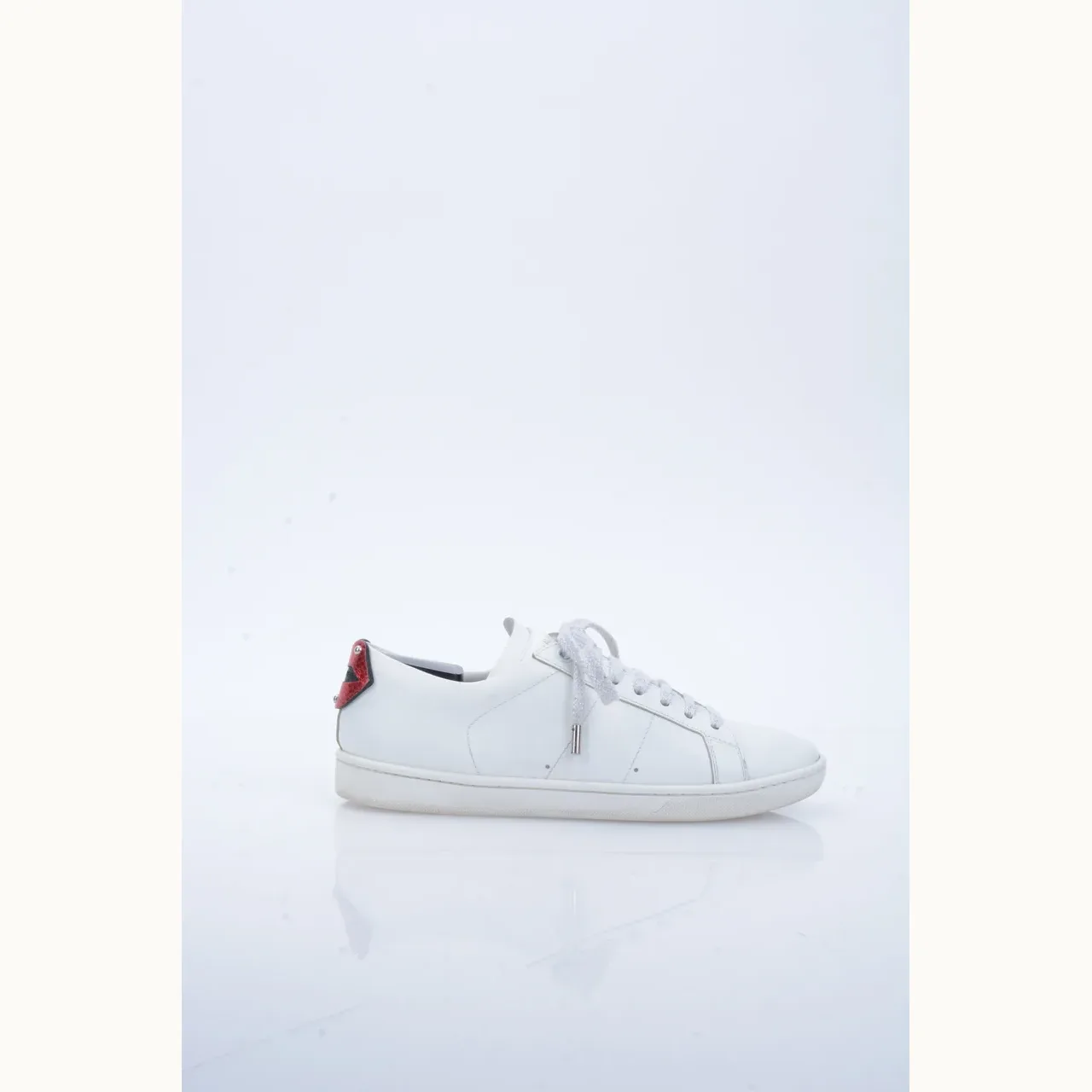 Zapatos Saint Laurent Court Lips Blancos, Talla 36