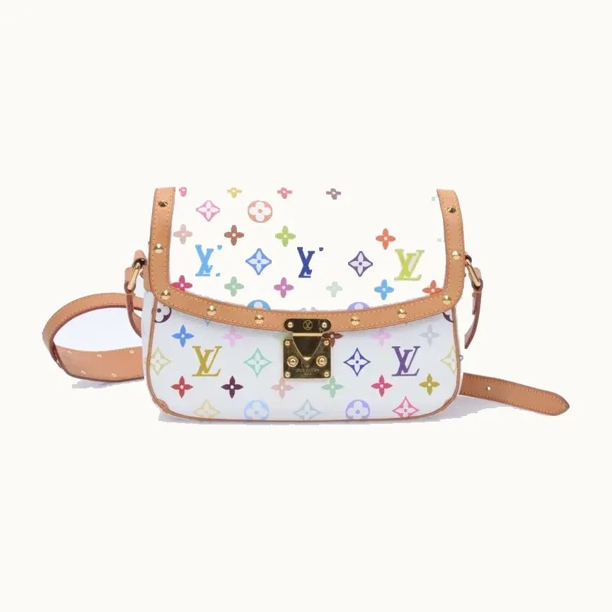 Bolso Crossbody Louis Vuitton Sologne Multicolore Blanco, Talla M