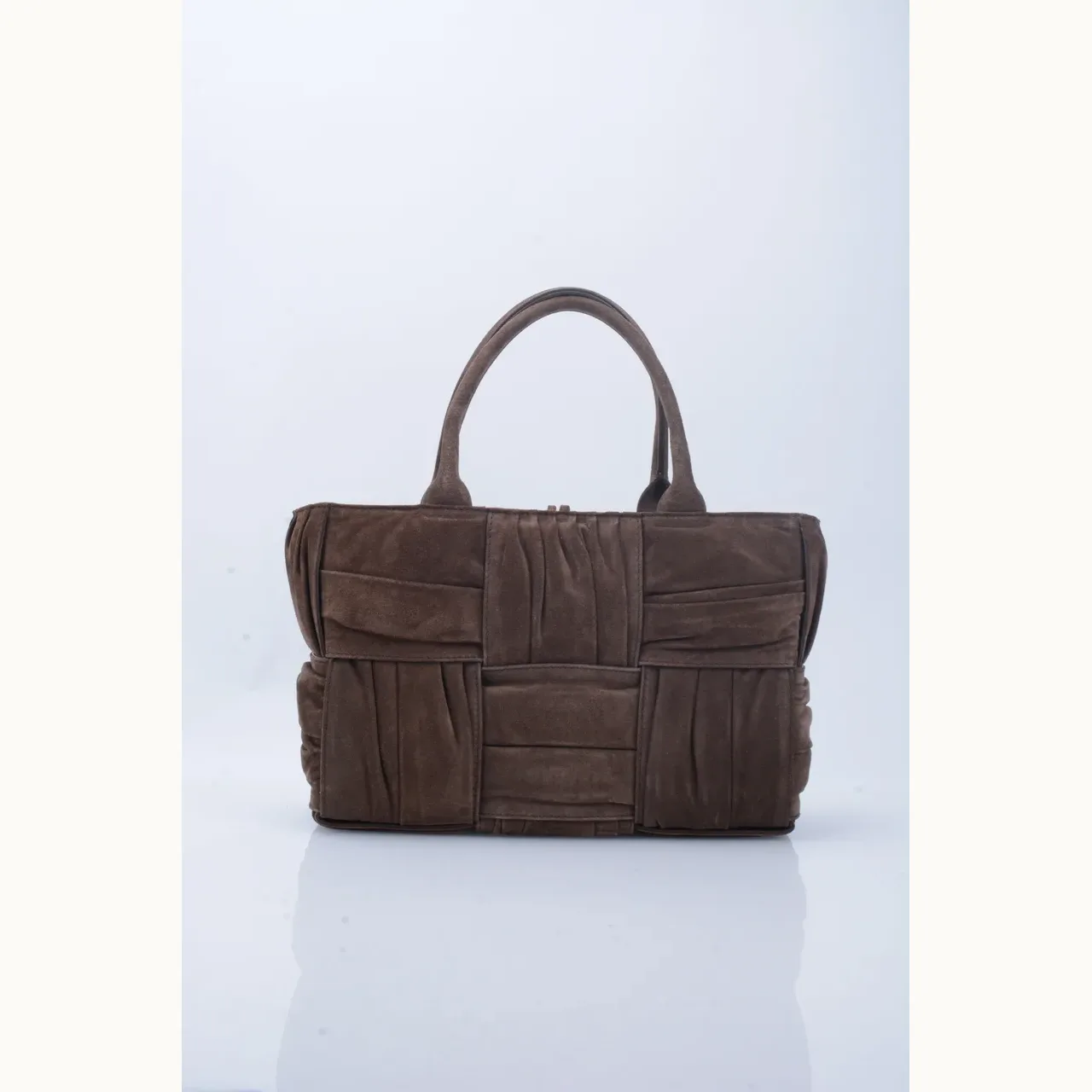 Bolso Tote Bottega Veneta Arco Small Suede Café