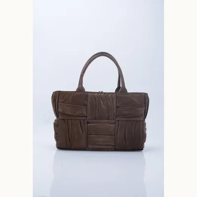 Bolso Tote Bottega Veneta Arco Small Suede Café