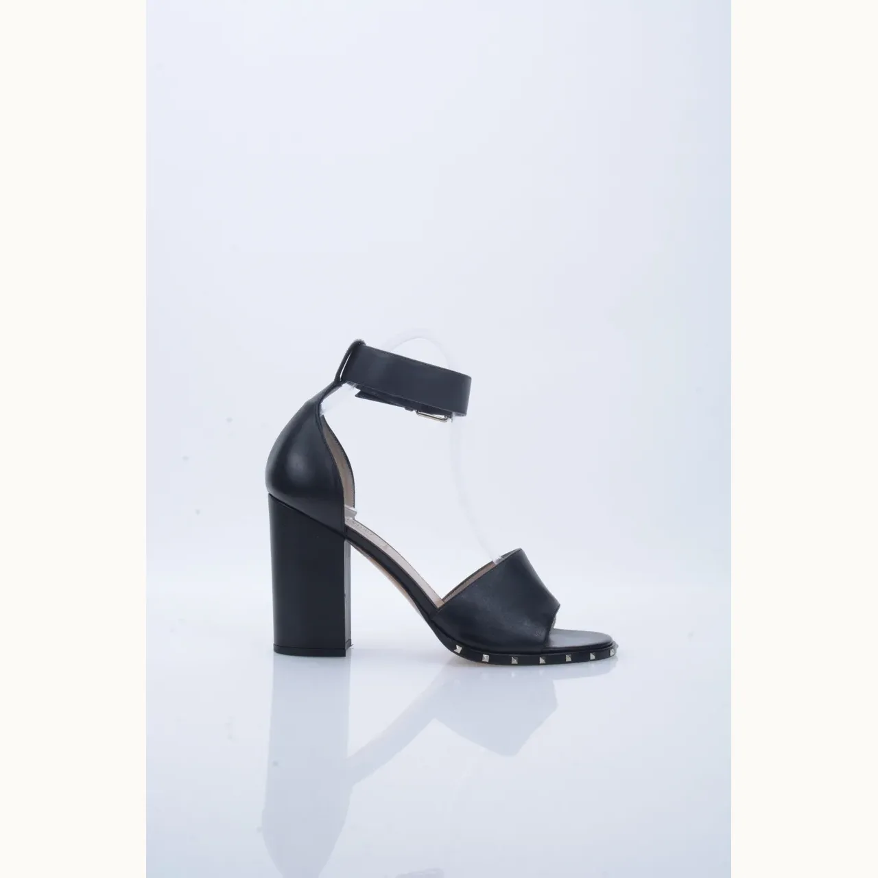 Zapatos Valentino Rockstud Block Negros, Talla 38.5