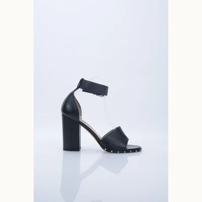 Valentino Rockstud Block Shoes Black, Size 38.5