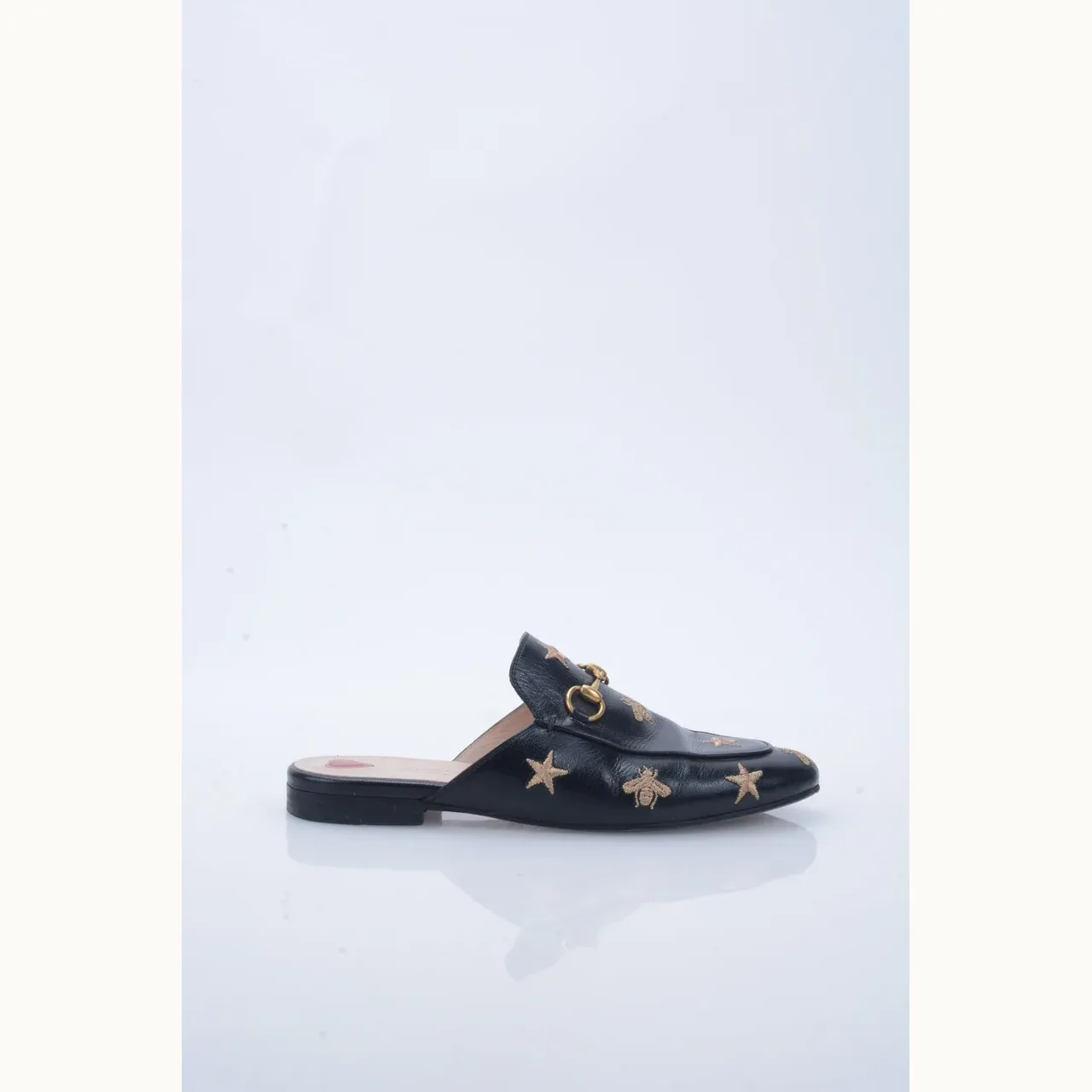 Zapatos Gucci Princetown Embroidered Negros, Talla 37