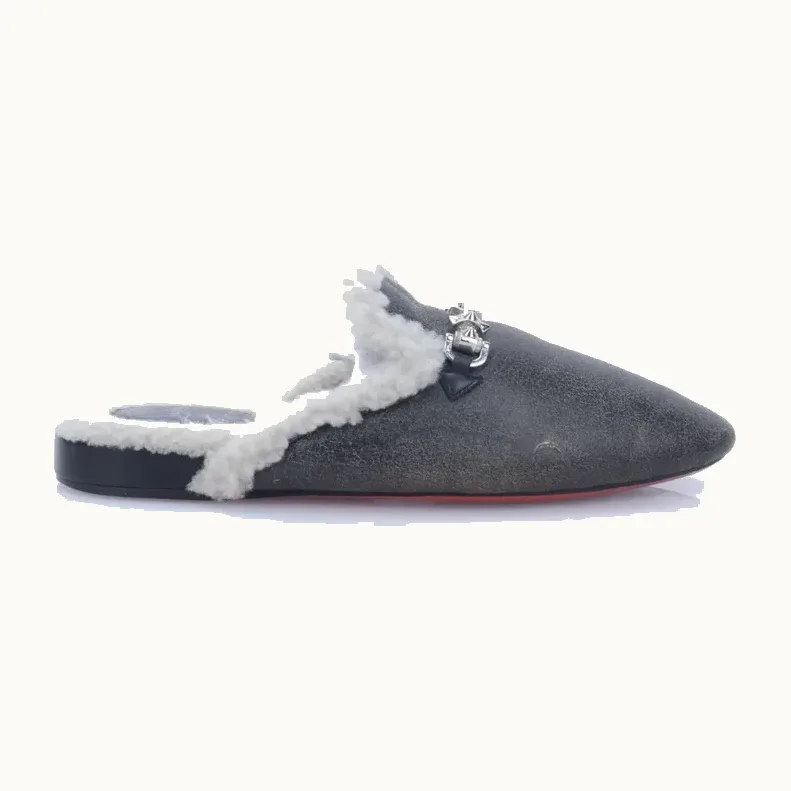 Zapatos Christian Louboutin Woolito Swing Gris, Talla 41