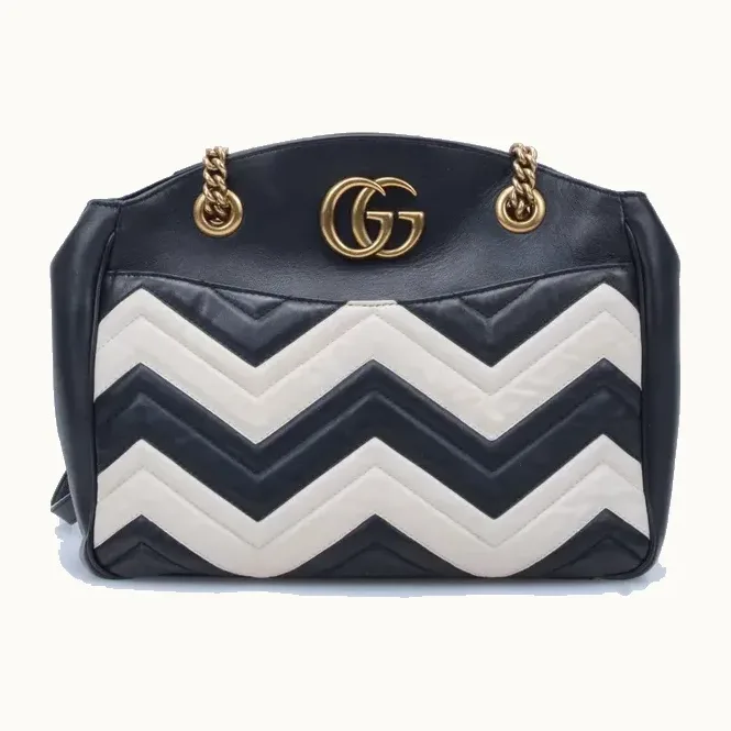 Bolso de Hombro Gucci Marmont GG Medium Shoulder Negro