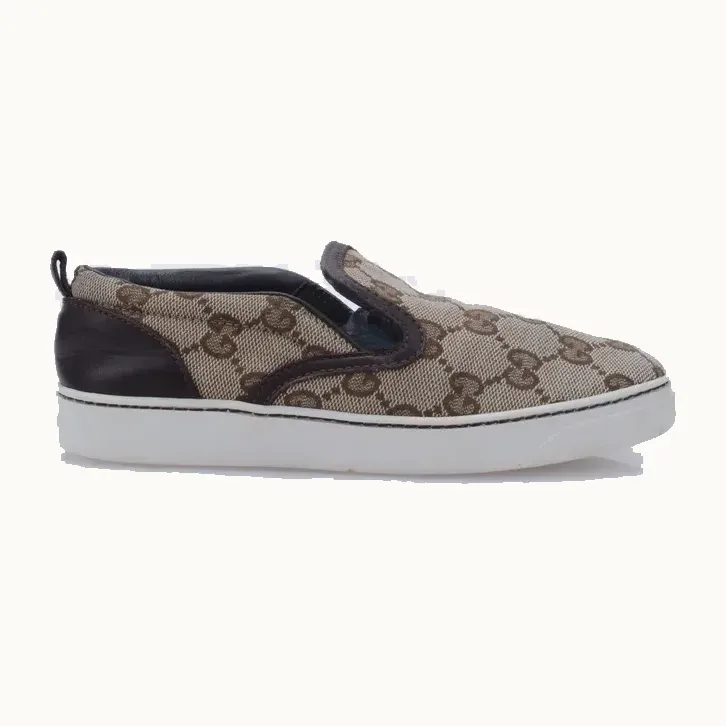 Zapatos Gucci GG Canvas Kids Cafés, Talla 29