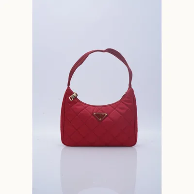 Bolso Prada Re-Edition 2000 Re-Nylon Mini Quilted Rojo