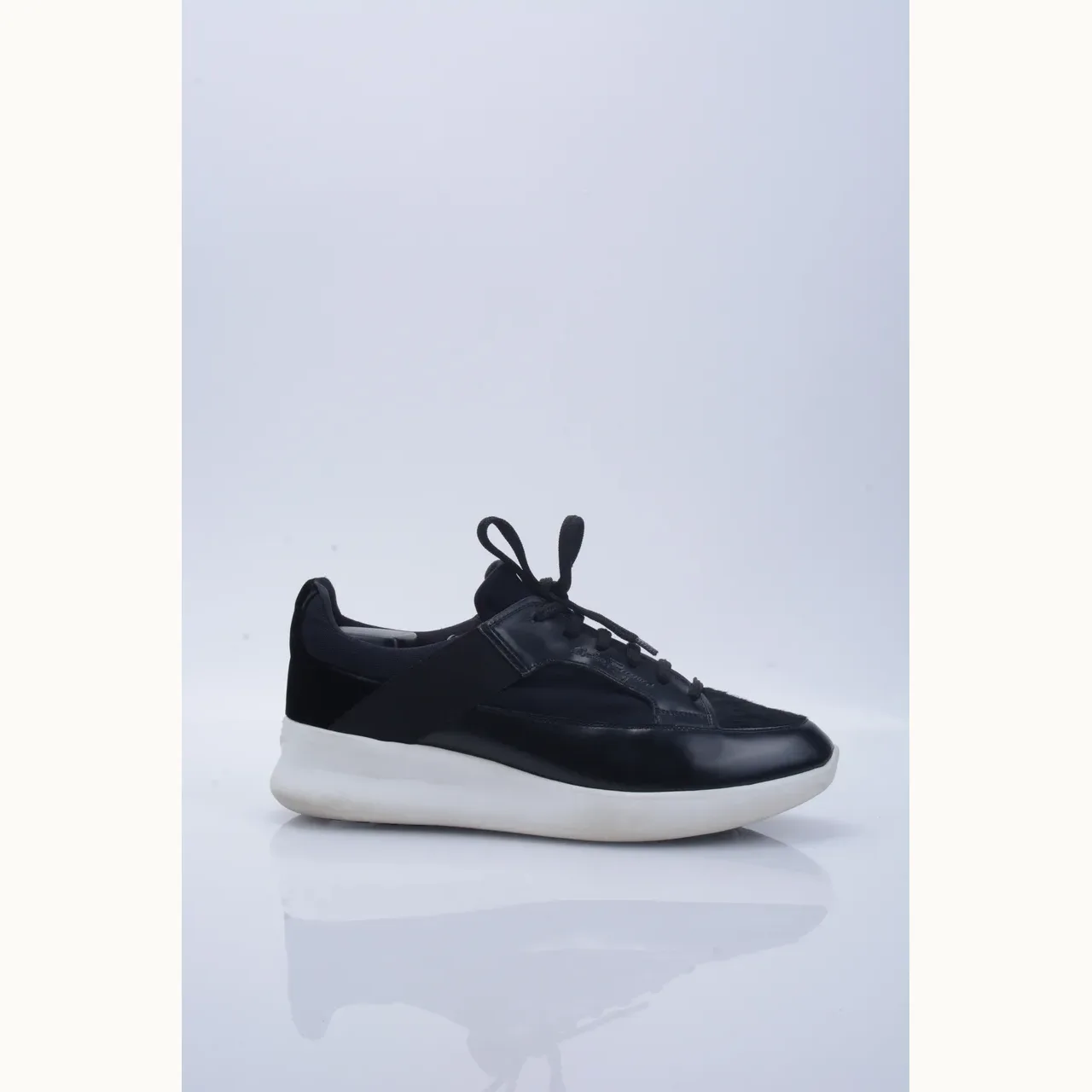 Zapatos Salvatore Ferragamo Pony Hair Duo Negros, Talla 9