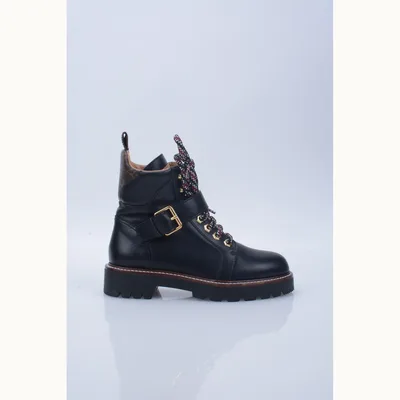 Louis Vuitton Territory Ranger Combat Shoes Black, Size 36.5