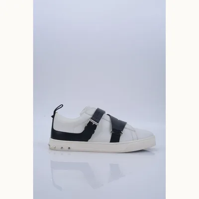 Valentino Buckle Strap Shoes White, Size 39.5
