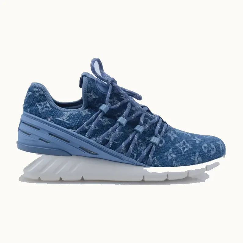 Zapatos Louis Vuitton Fastlane Denim Azules, Talla 41