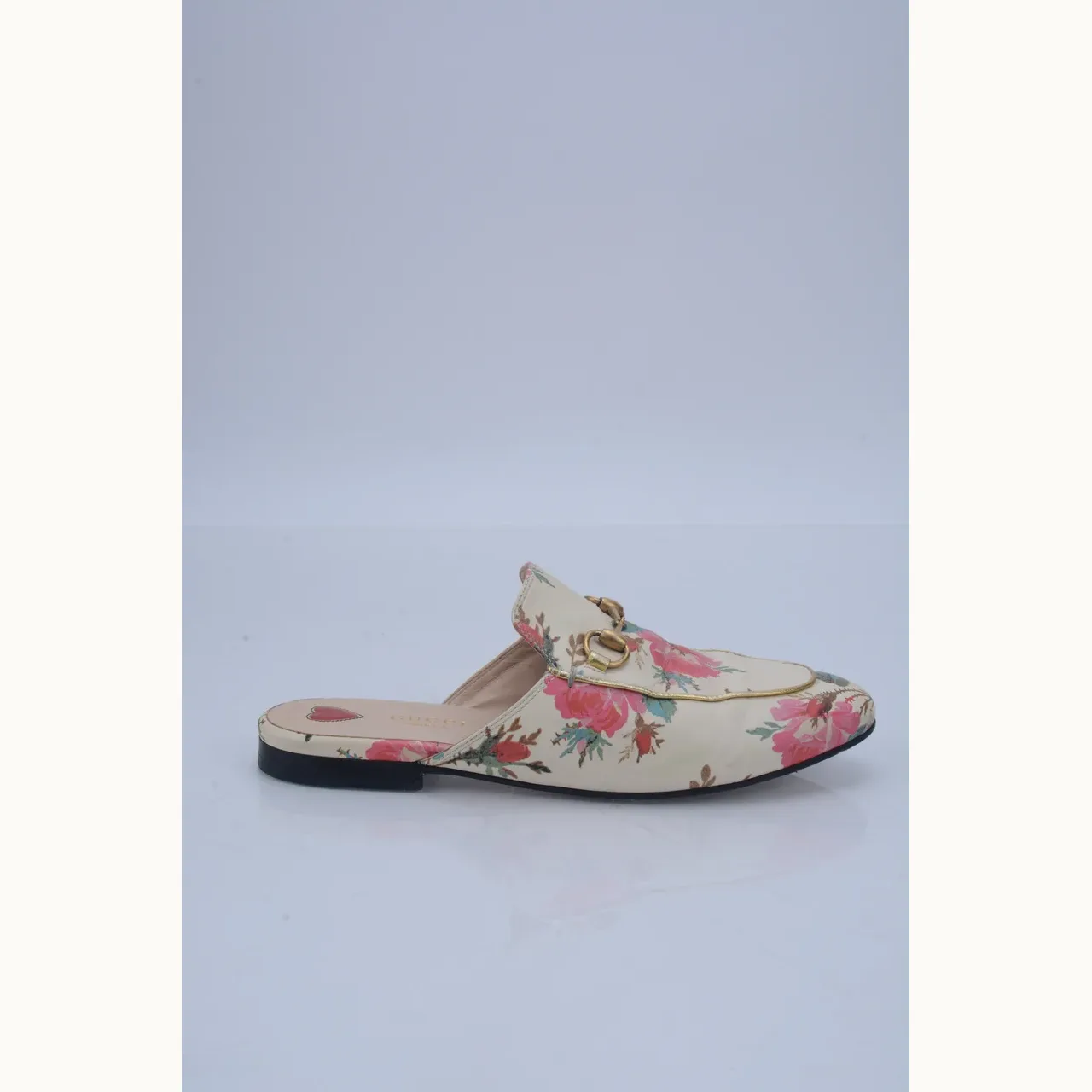 Zapatos Gucci Floral Princetown Blancos, Talla 37