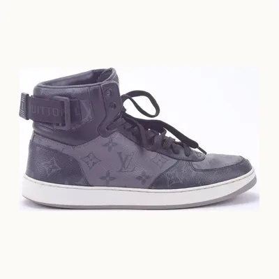 Louis Vuitton Rivoli Monogram Shoes Grey, Size 38.5