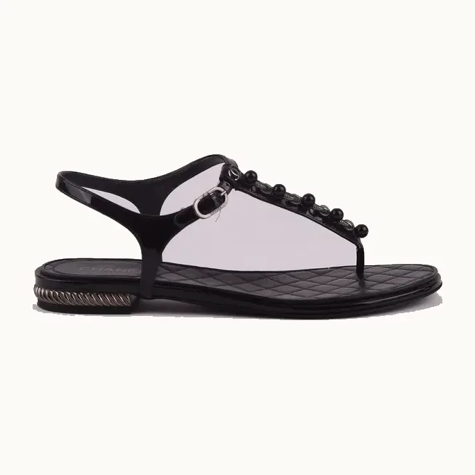 Zapatos Chanel Cap Toe Negros, Talla 35.5