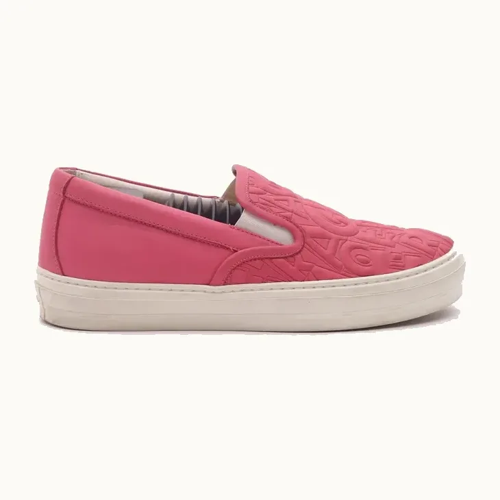 Slip On Salvatore Ferragamo Embossed Rosa, Talla 39.5
