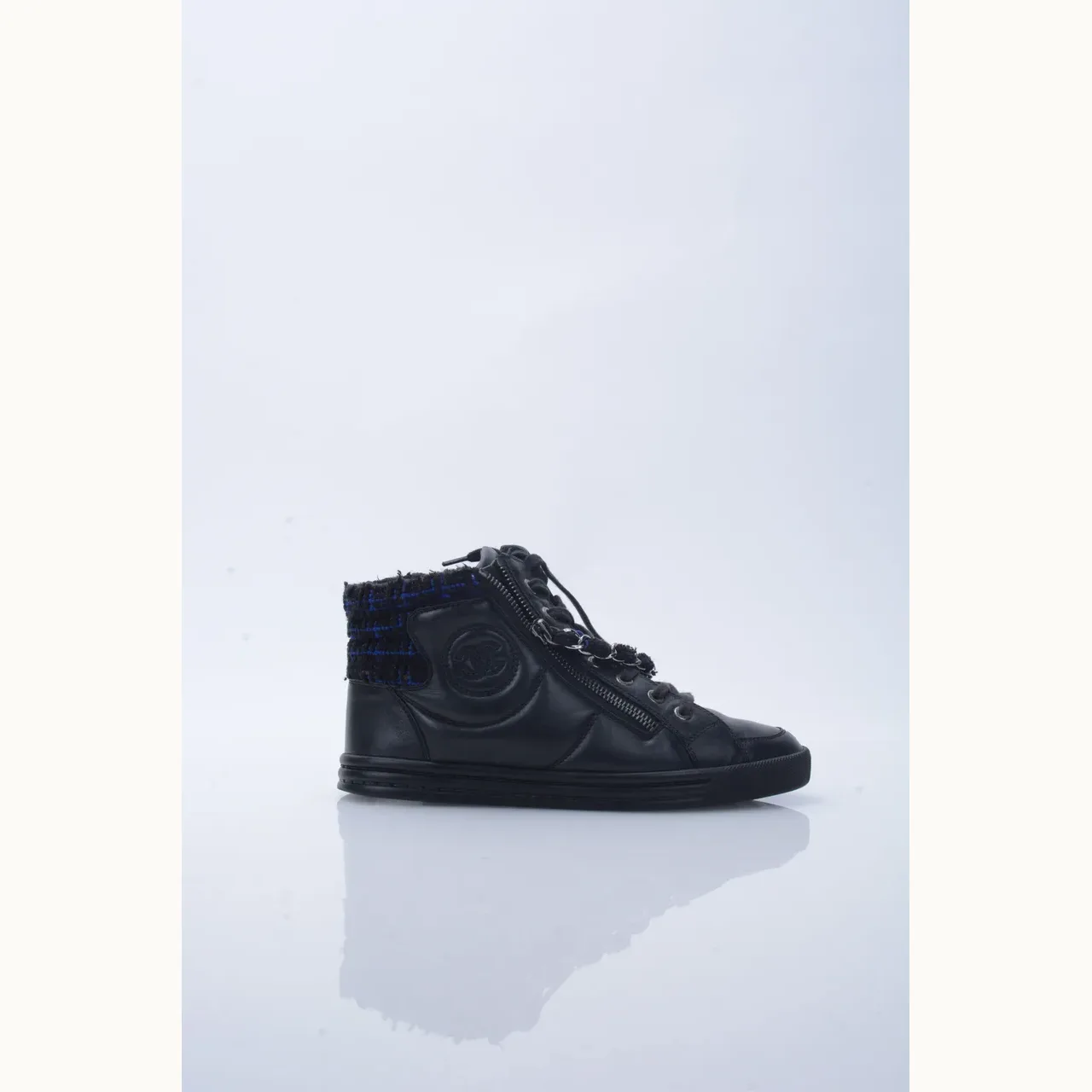 Zapatos Chanel Tweed CC Negros, Talla 36