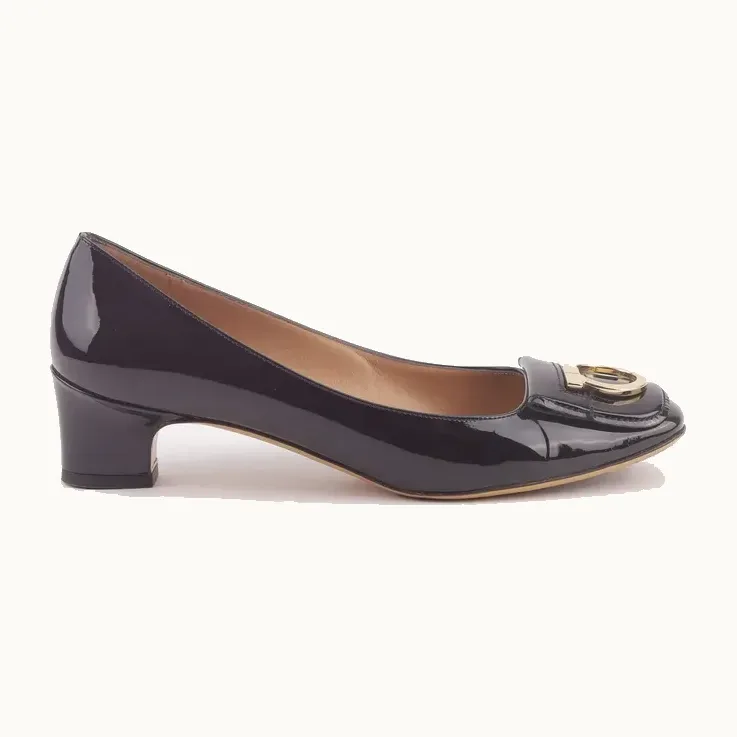 Zapatos Salvatore Ferragamo Rebi 40 Negros, Talla 39
