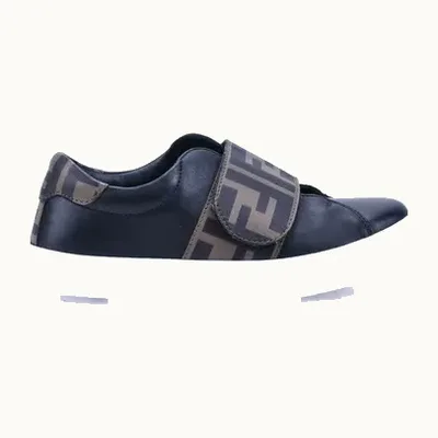 Tenis Fendi Kids Ff Velcro Cafés, Talla 29