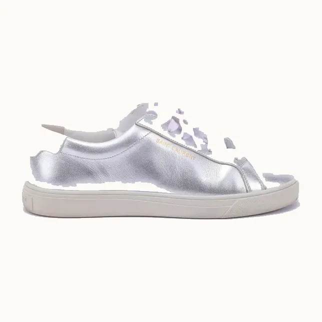 Zapatos Saint Laurent Andy Plateados, Talla 36