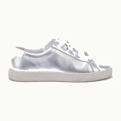 Saint Laurent Andy Shoes Silver, Size 36