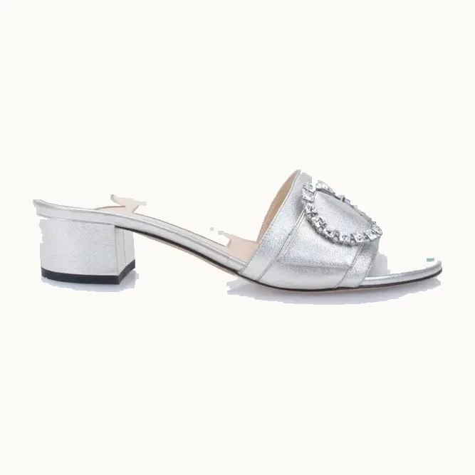 Zapatos Jimmy Choo Granger 35 Plateados, Talla 36.5