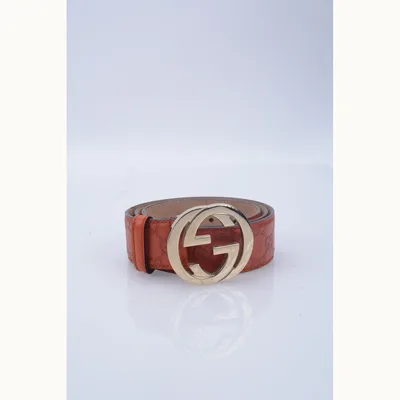 Faja Gucci GG Interlocking Naranja, Talla 90