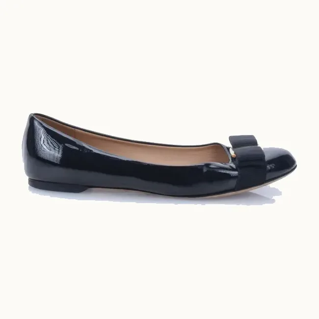 Flats Salvatore Ferragamo Varina Negros, Talla 35.5